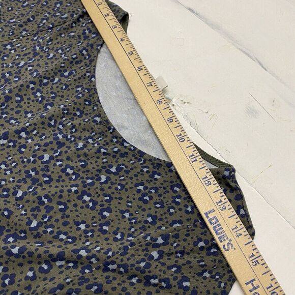 Boden Amelie Jersey Stretch Knit Dress Green Leopard Print Women's Sz 6R Pockets - Picture 15 of 16